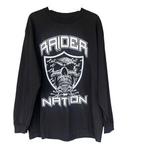 Raider Nation Mens Shirt Extra Large XL Long Sleeve NFL Football Carr Cooper